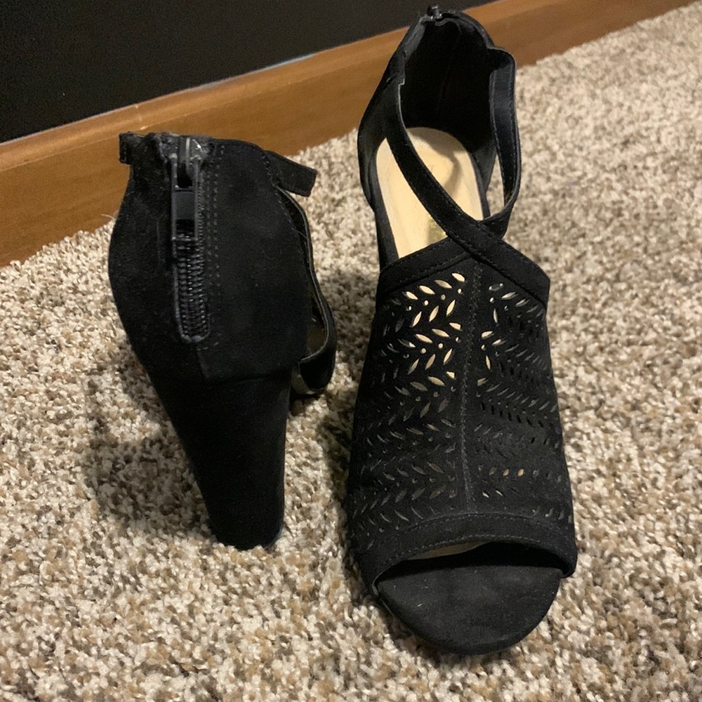 Black heels.